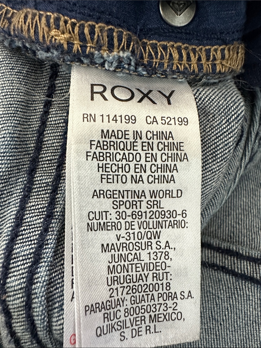 Roxy Women's Blue Skinny Jeans - Stretch Denim - Picture 12 of 13